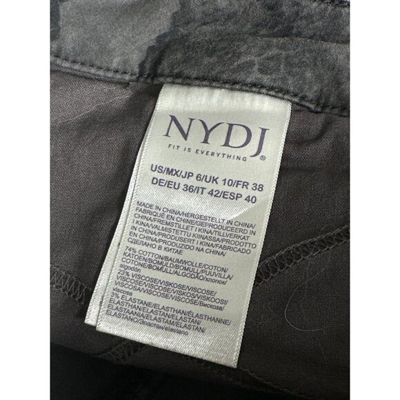 NYDJ Ami Skinny Snake Print Jeans Size 6 Lift Tuck Technology Gray Stretchy - Picture 4 of 9